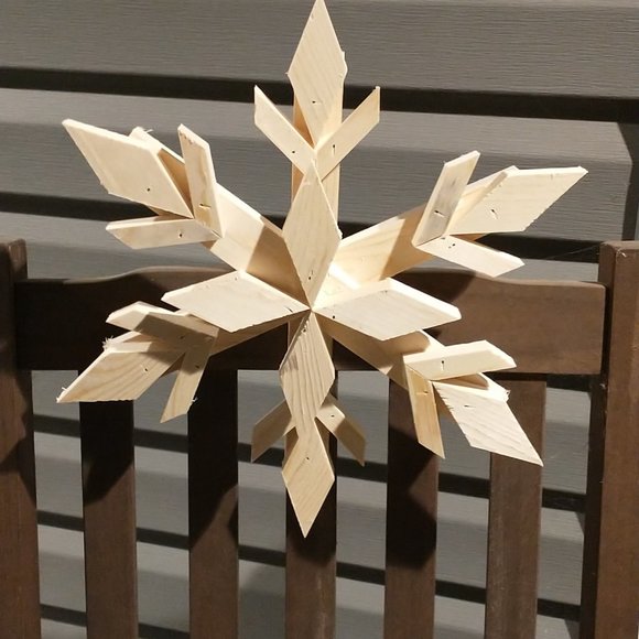 Wood Snowflake - Holiday Decorations - Picture 1 of 4